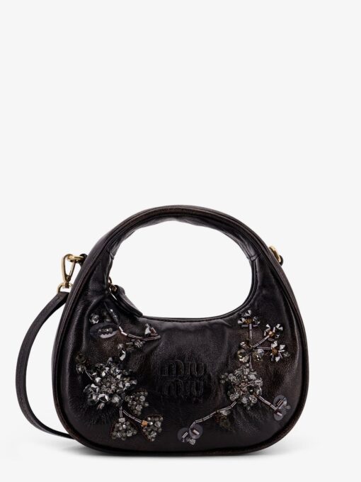 Wander leather mini crossbody bag with embroidery