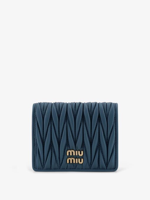 Quilted leather wallet