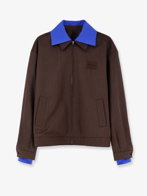 Virgin wool jacket with Logo detail