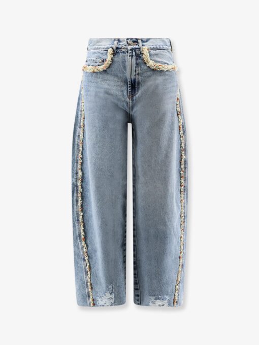 Blue denim jeans