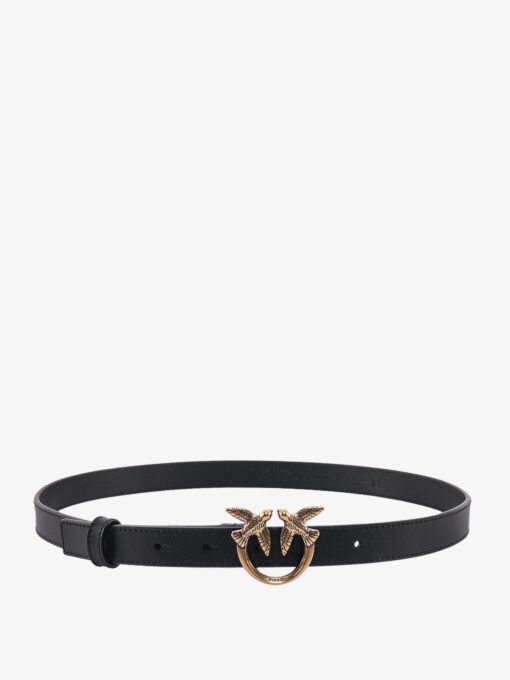 Love berry leather belt with love birds buckle