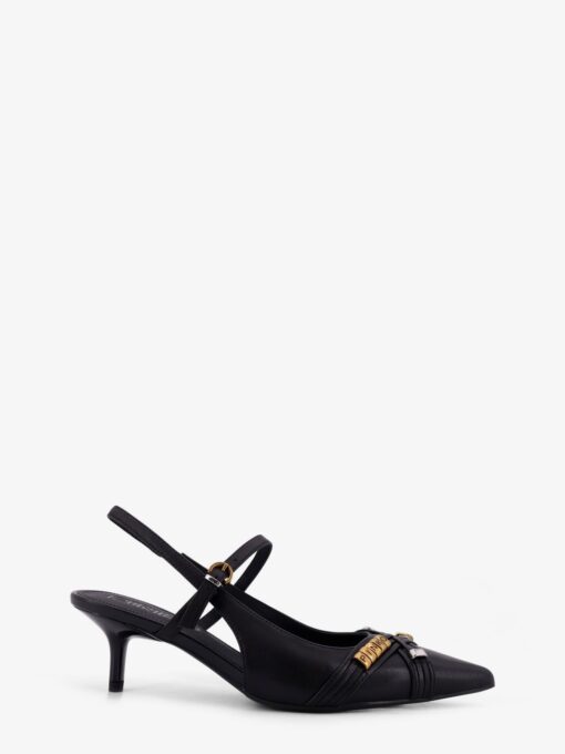 Gloria 18 leather pumps with metal lettering detail