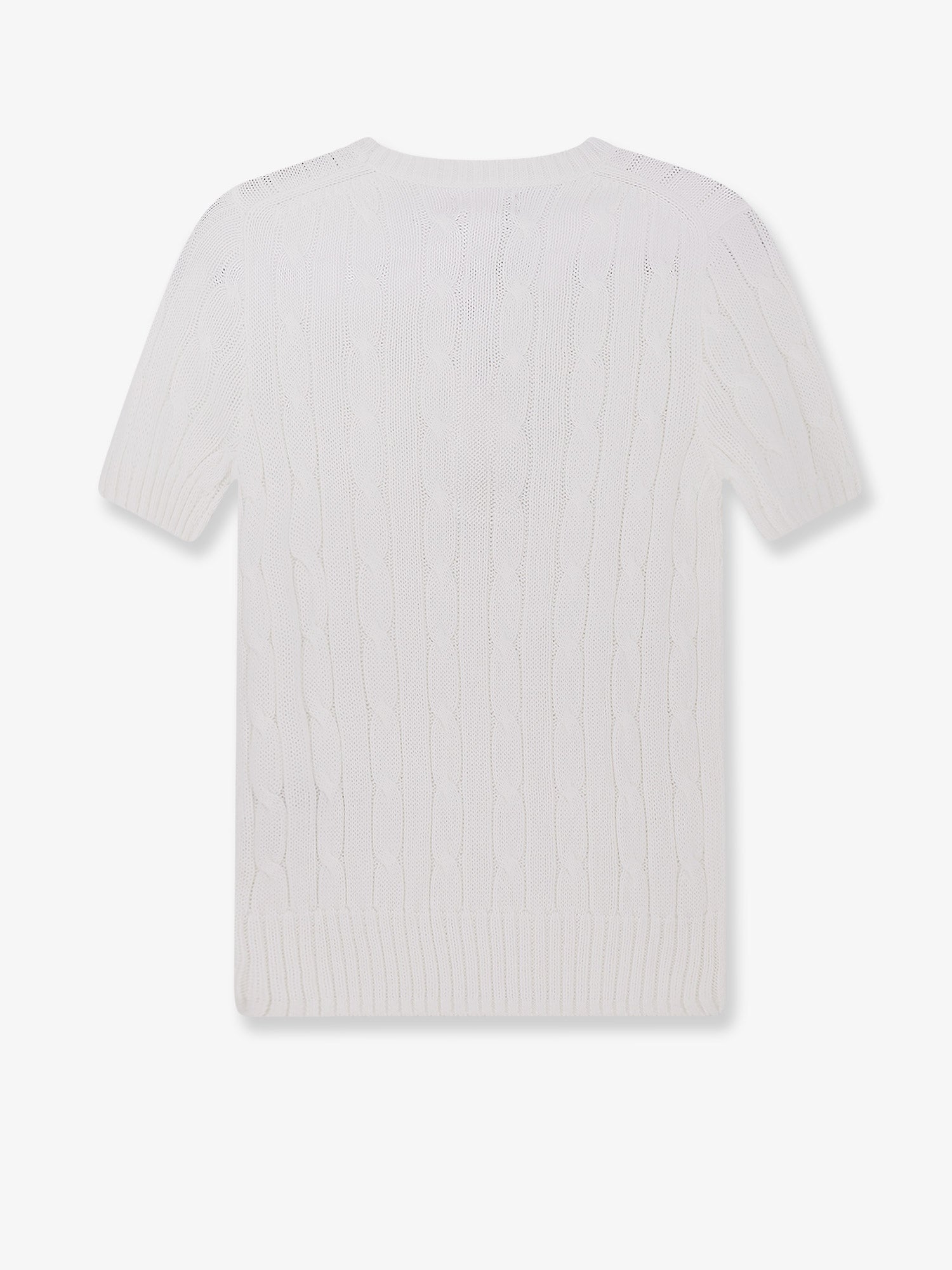 Cotton sweater with contrasting embroidered logo - Image 2