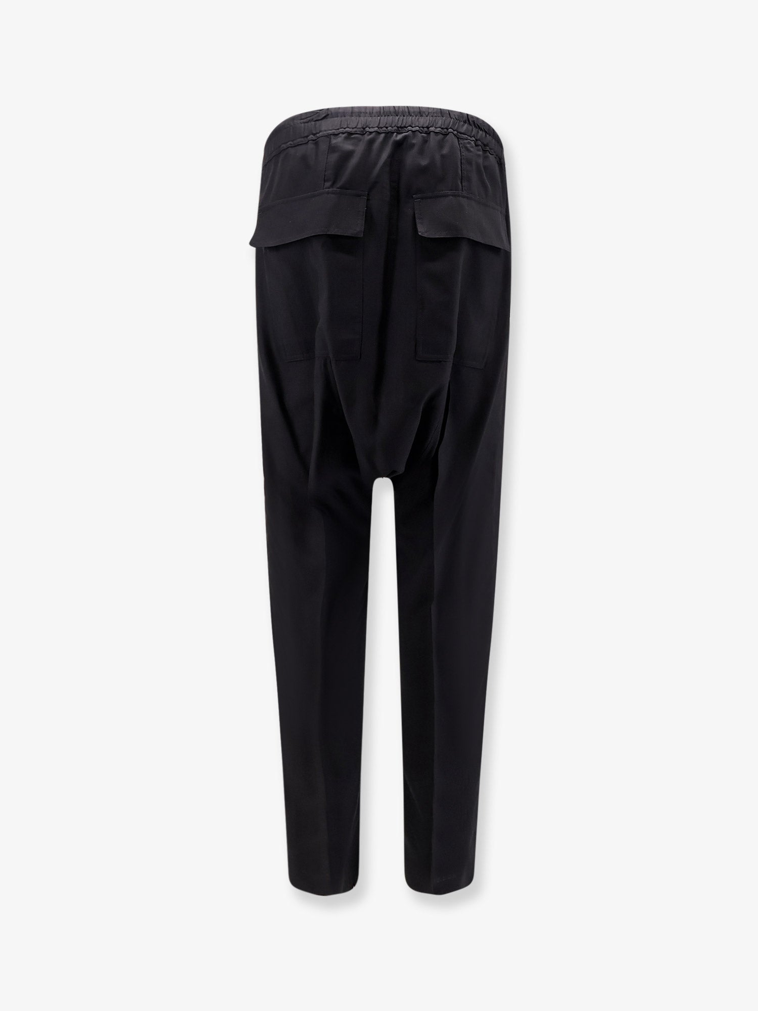 Drawstring Long certified virgin wool trousers - Image 2
