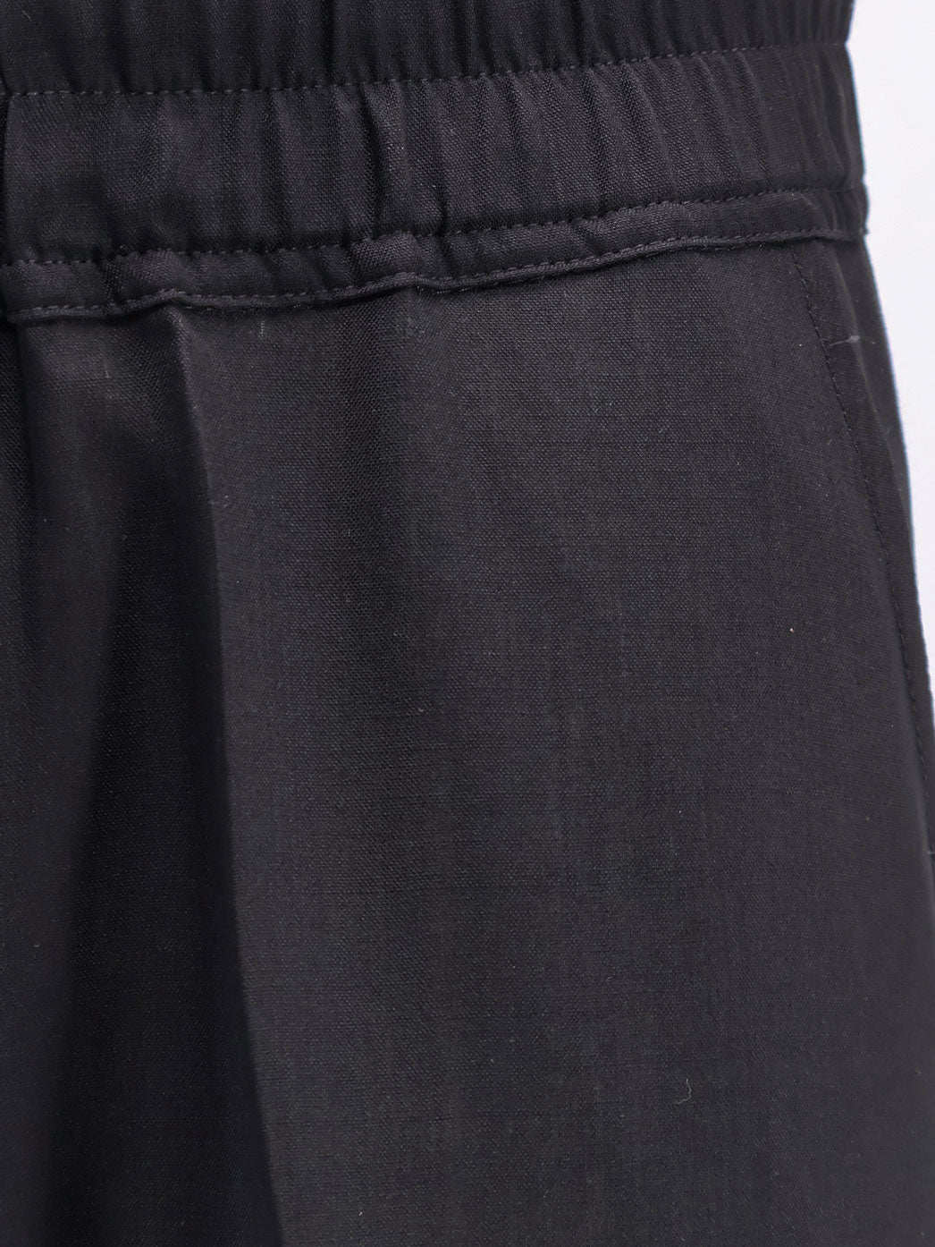 Drawstring Long certified virgin wool trousers - Image 3