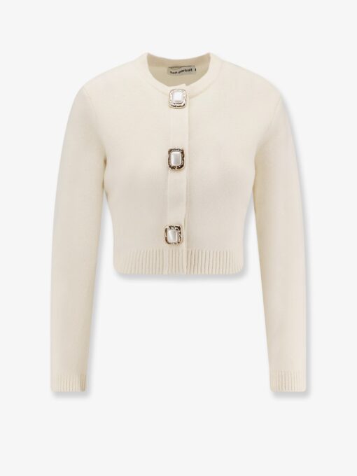 Cropped wool cardigan