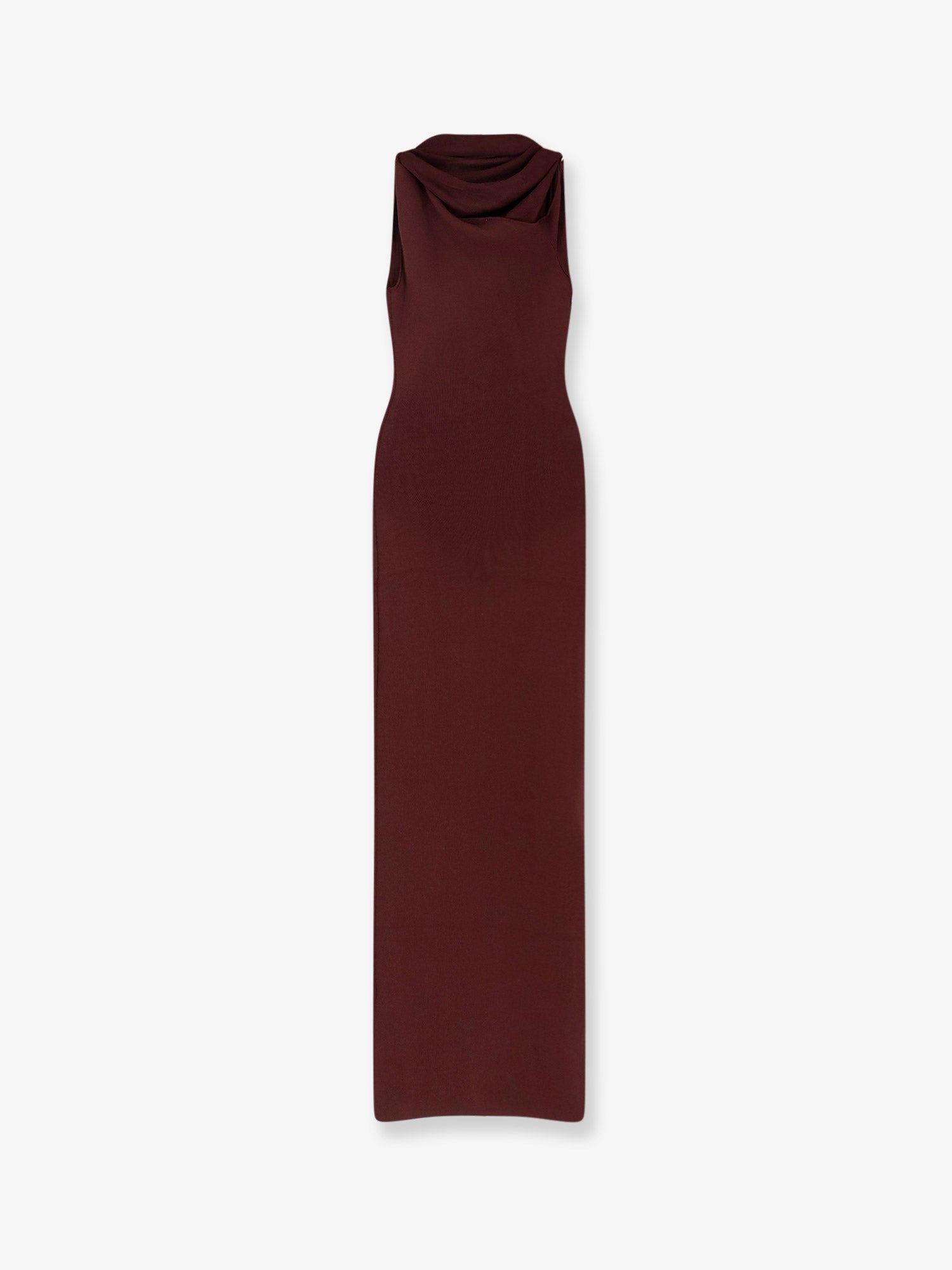 Draped knitted long dress - Image 2