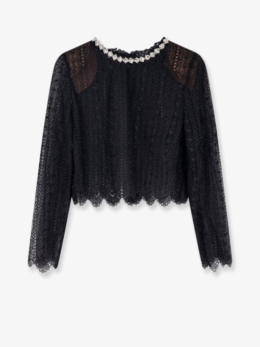 Lace top with rhinestones