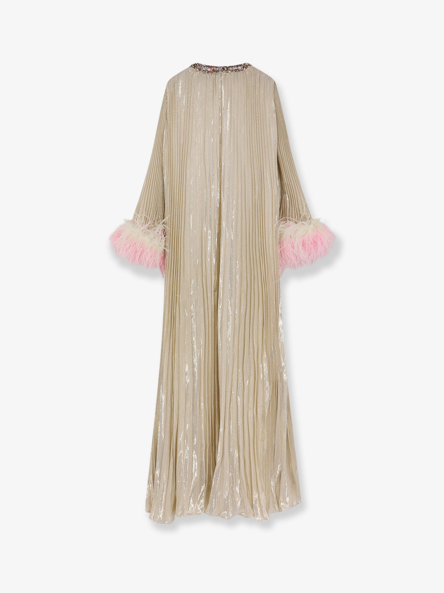 Silk and metallic fibre long dress - Image 2