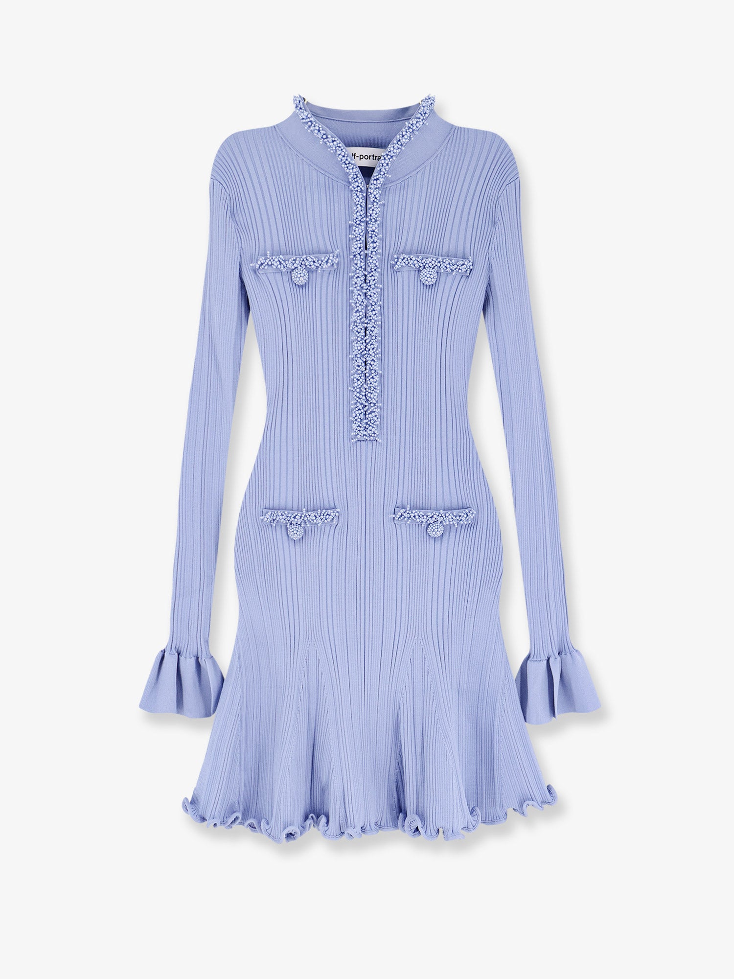 Ribbed knitted mini dress