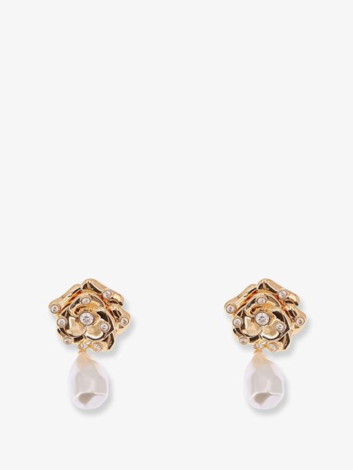 Gold brass earrings