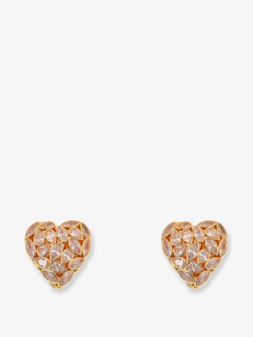 Gold brass earrings