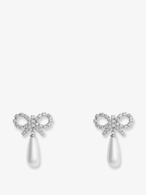 Silver brass earrings