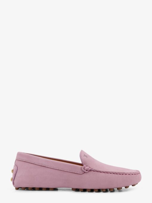 Suede loafers with engraved logo on the front