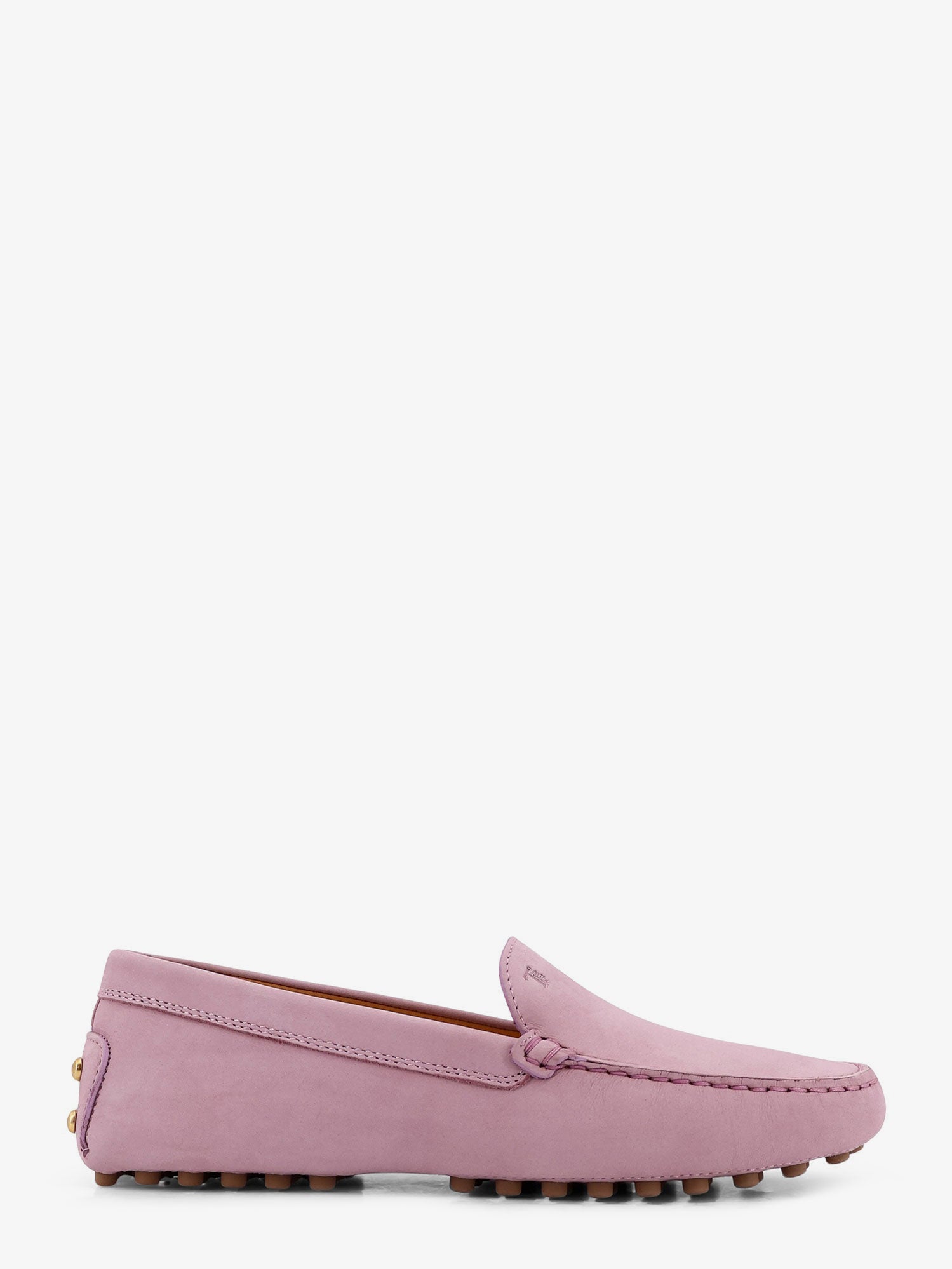 Suede loafers with engraved logo on the front