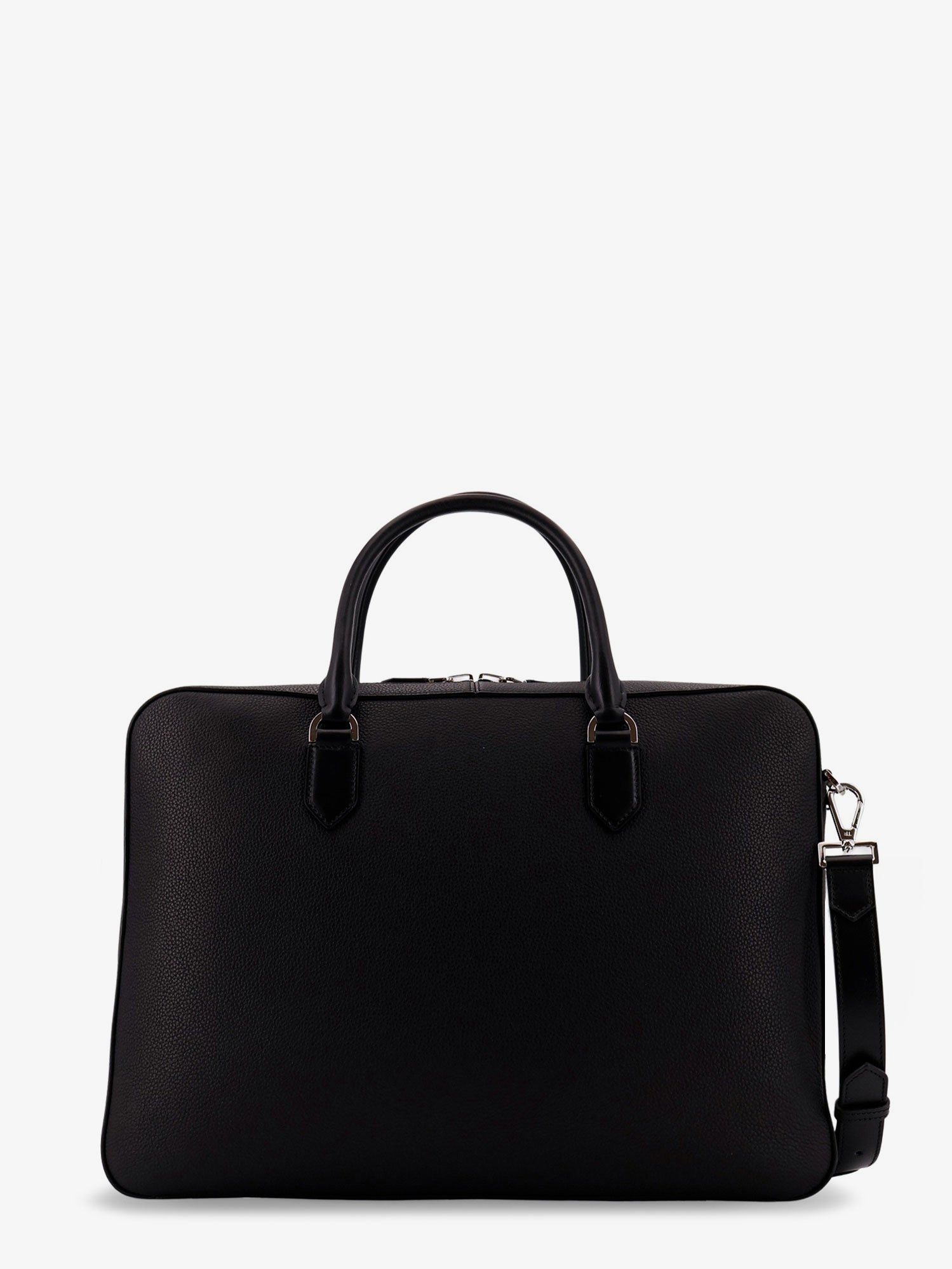 Hammered leather working bag with logo on the front - Image 2