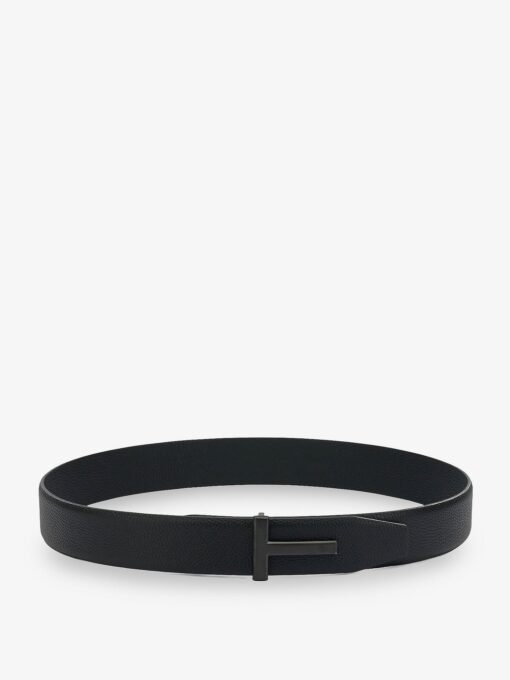 Hammered leather belt