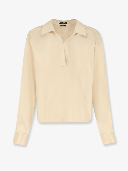 Stretch satin shirt