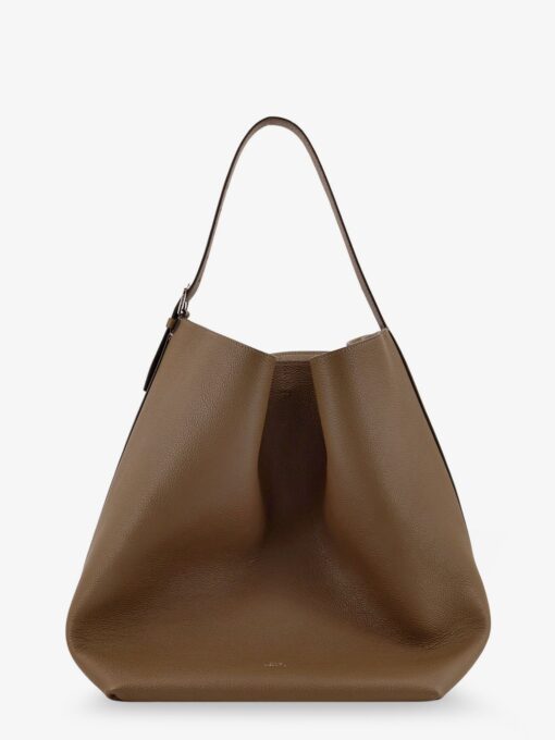 Leather Belted Tote shoulder bag