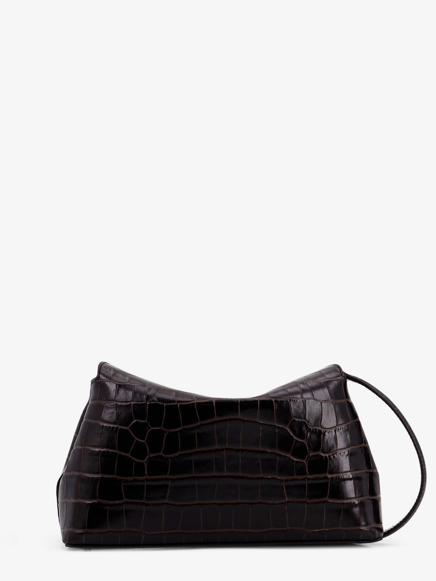 T-Lock leather crossbody bag with croco effect - Image 2