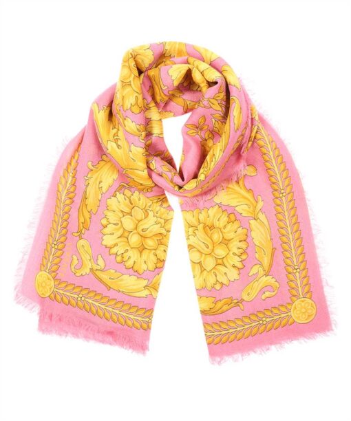 Versace BAROCCO SILHOUETTE FRINGED Scarf