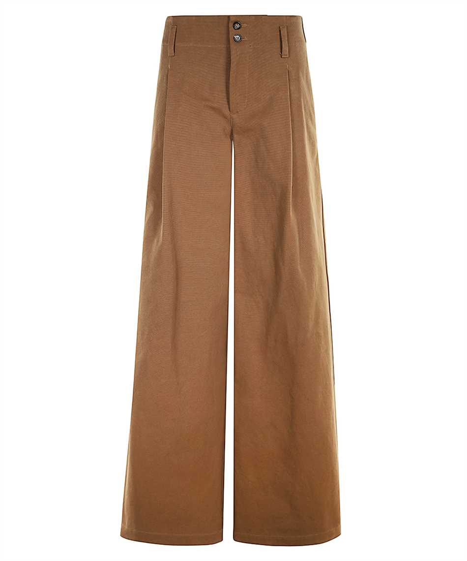 Chloé High-waisted wide-leg cotton canvas Trousers