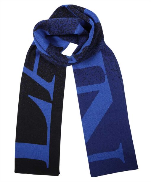 Lanvin INTARSIA-KNIT LOGO Scarf