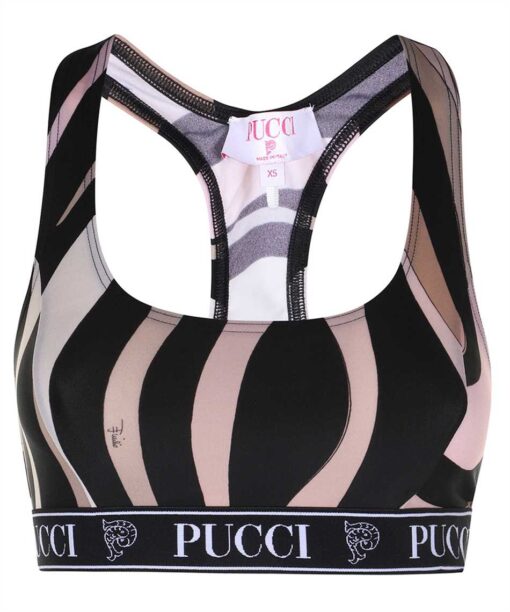 Emilio Pucci MARMO PRINT SPORTS Bra
