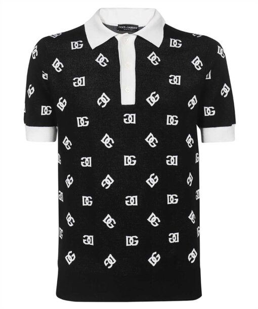 Dolce & Gabbana MONOGRAM KNITTED Polo
