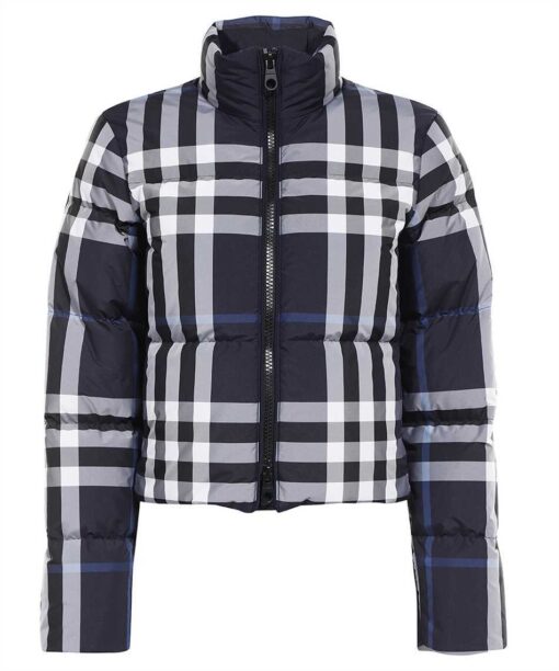 Burberry NIGHT CHECK CROPPED PUFFER Jacket