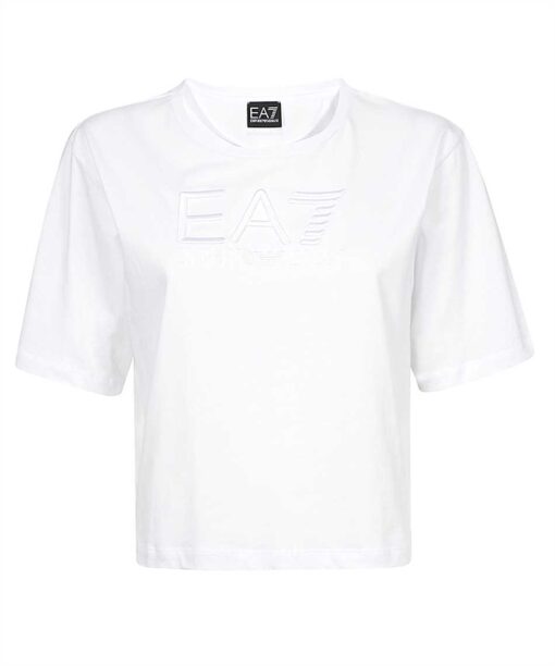 EA7 LOGO-EMBROIDERED COTTON T-shirt