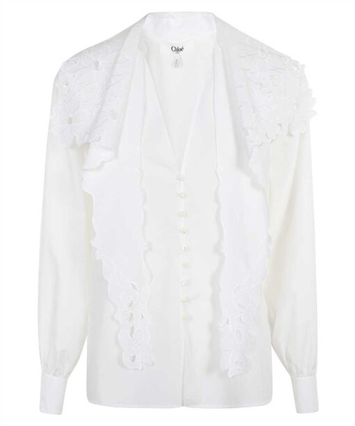 Chloé EMBROIDERED LAVALLIERE Shirt