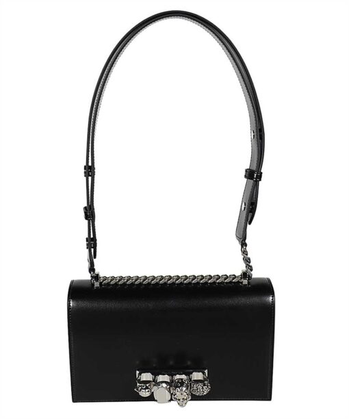 Alexander McQueen JEWELLED LEATHER SHOULDER Bag