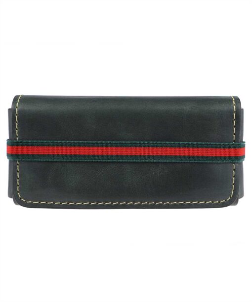 Eight & Bob FOREST GREEN LEATHER Perfume case
