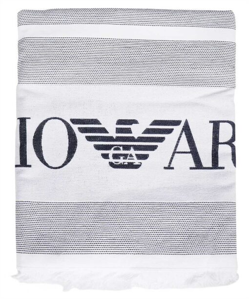 Emporio Armani LOGO-PRINT DETAIL Beach towel