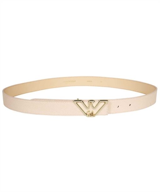 Emporio Armani MONOGRAM WITH CONTOURED LOGO BUCKLE Belt