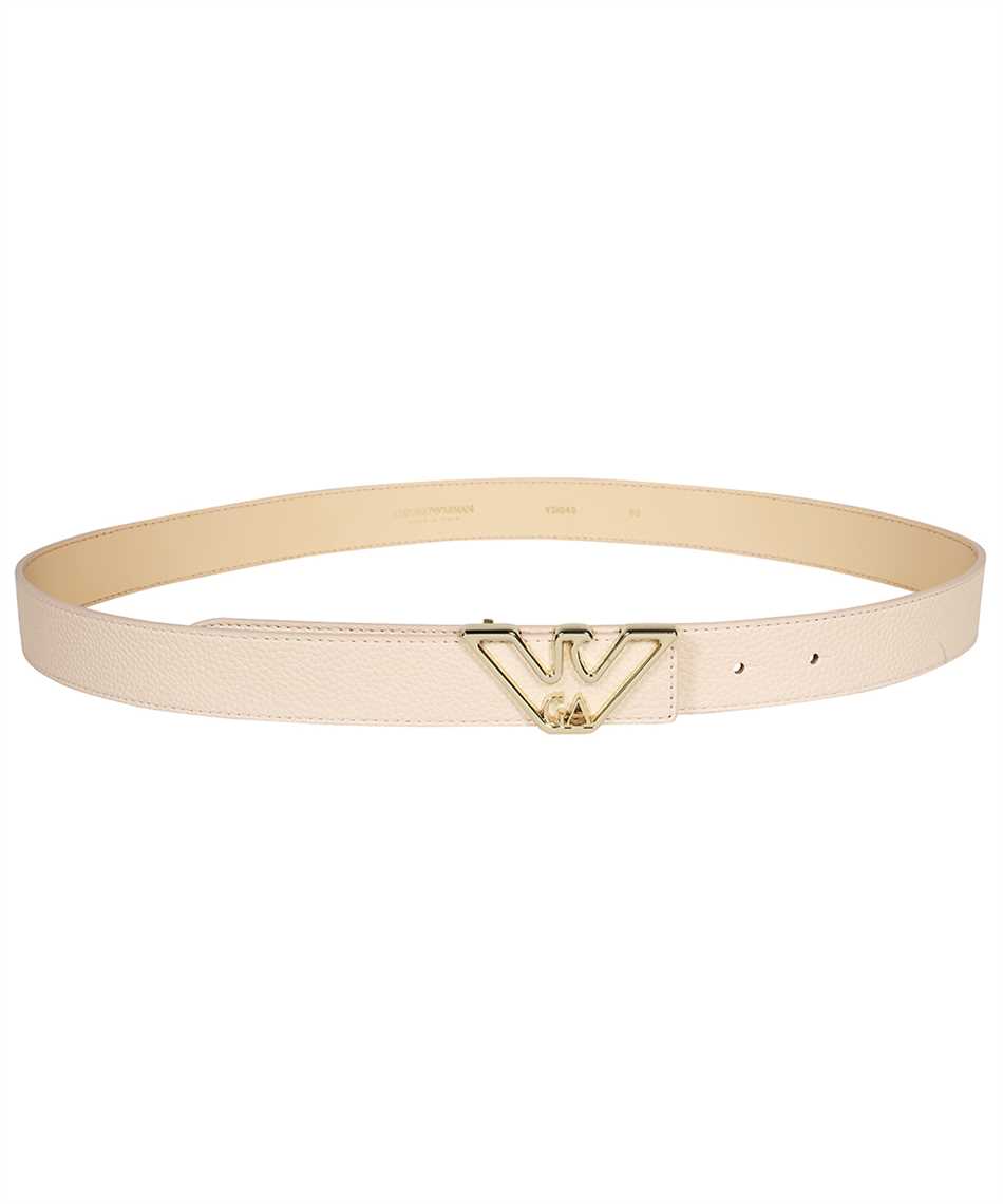 Emporio Armani MONOGRAM WITH CONTOURED LOGO BUCKLE Belt