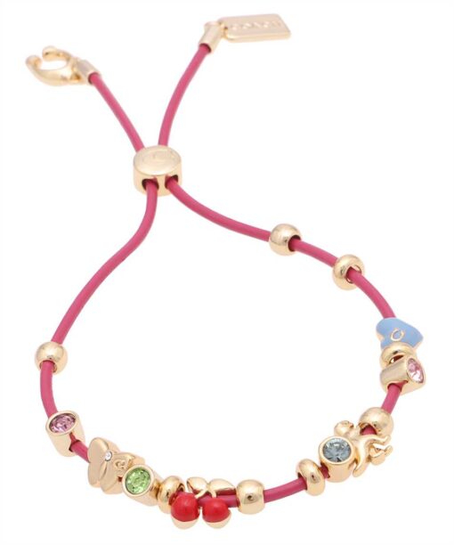 COACH CHARM LEATHER SLIDER Bracelet