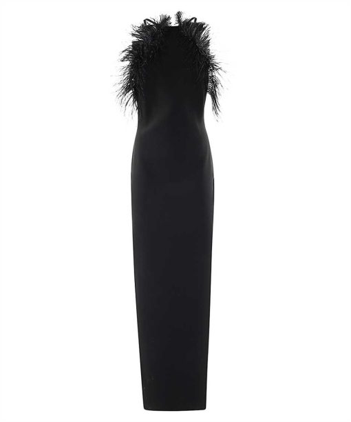 The Attico  Feather Trim Dress
