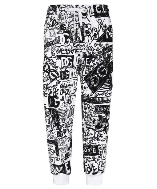 Dolce & Gabbana FLOCKED GRAFFITI PRINT Trousers