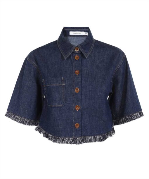 Zimmermann RHIANNON FRINGE DENIM Shirt