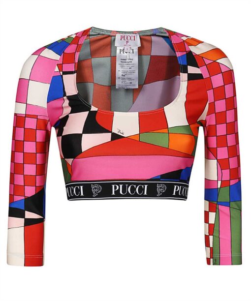 Emilio Pucci GIARDINO-PRINT CROPPED Top