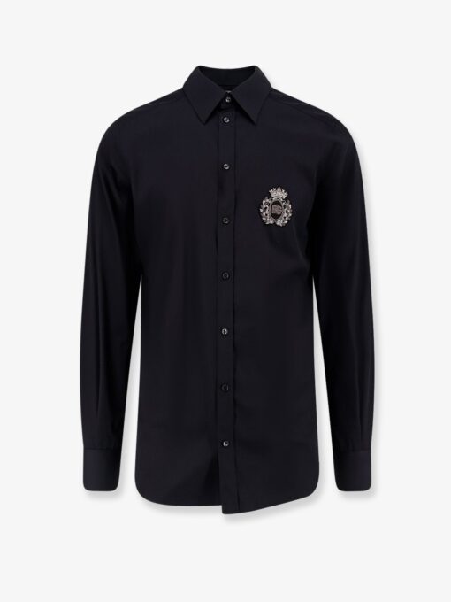 Cotton shirt with iconic logo on the front