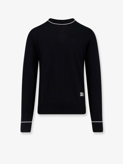 Virgin wool sweater with embroidered DG logo