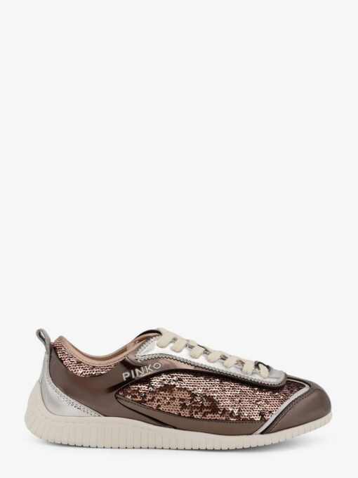 Reby 10 mirror fabric sneakers with sequins
