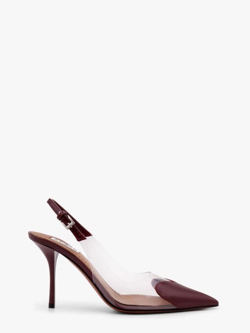 Leather and PVC Slingbacks 90