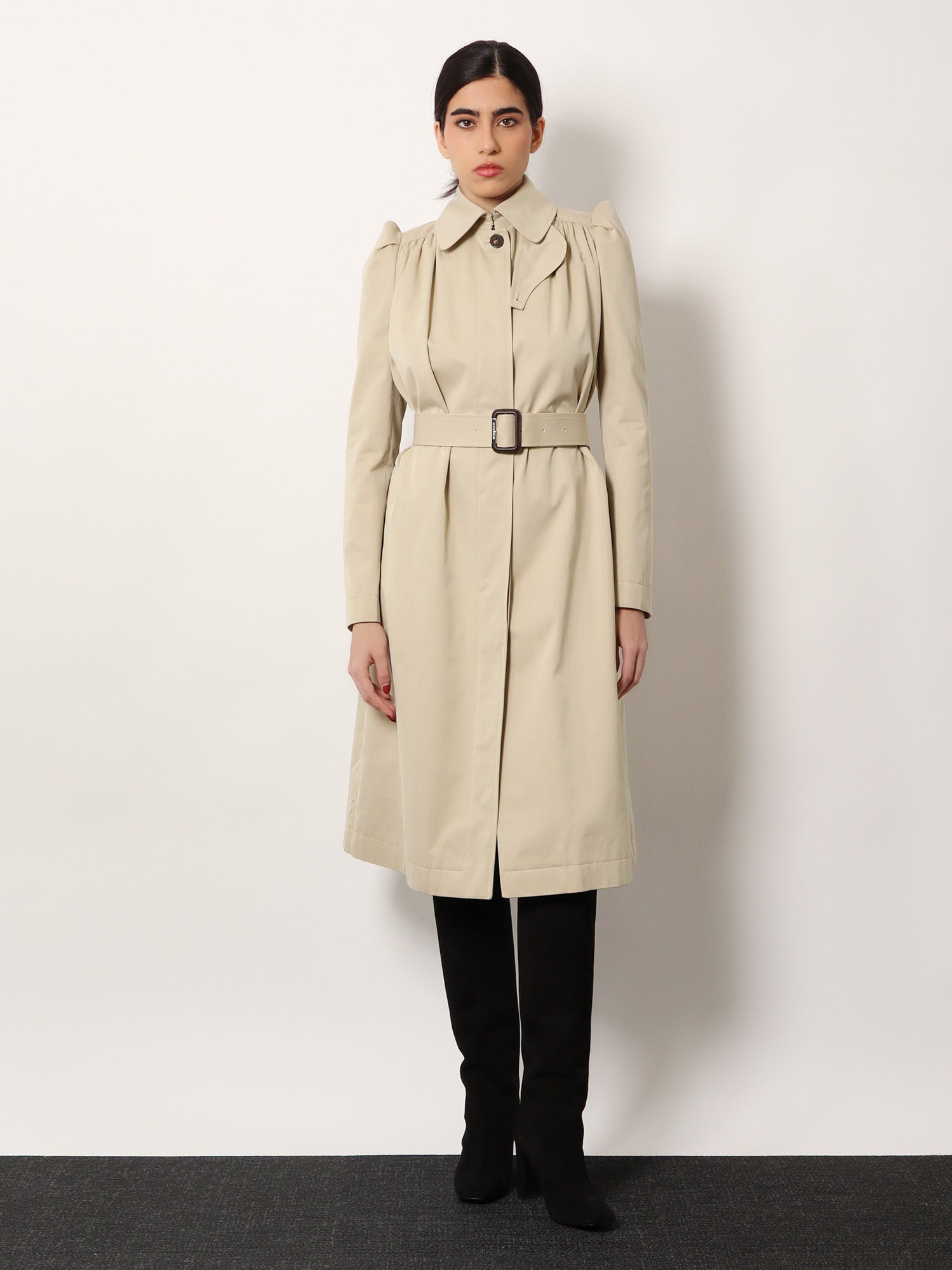 Cotton trench with Puff sleeves - Image 2
