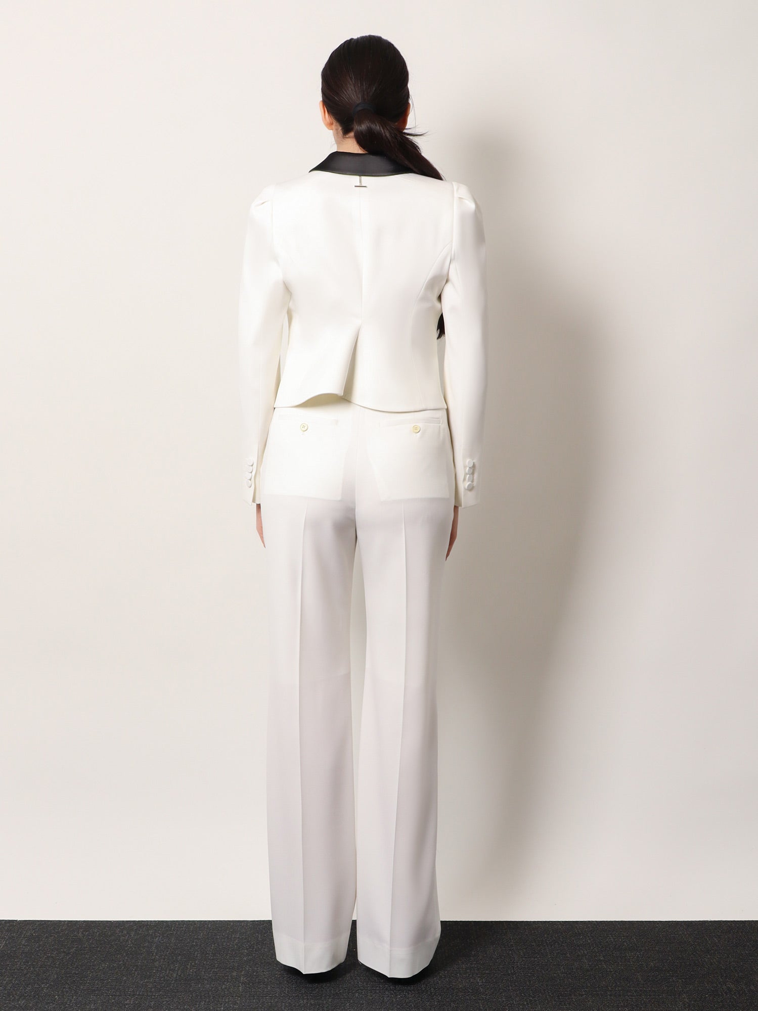 Wool blazer with satin lapel - Image 3
