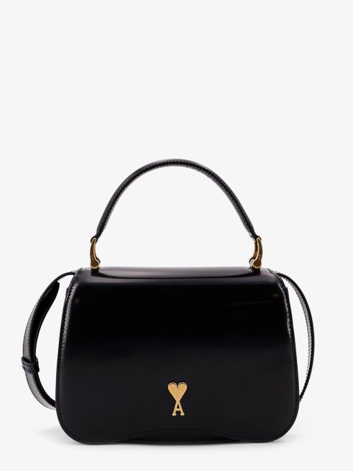 Leather crossbody bag with monogram logo