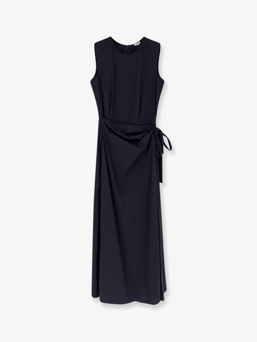 Cotton blend long dress
